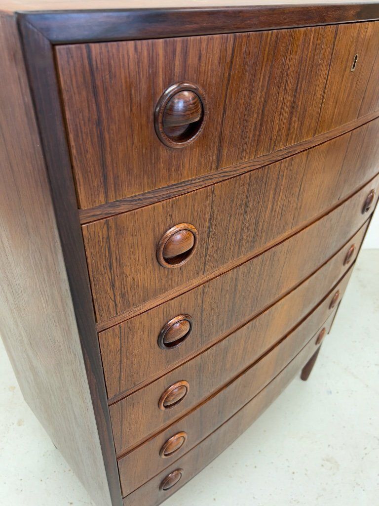 Rosewood Bowed Chest Of Drawers By Kai Kristiansen photo vinterior