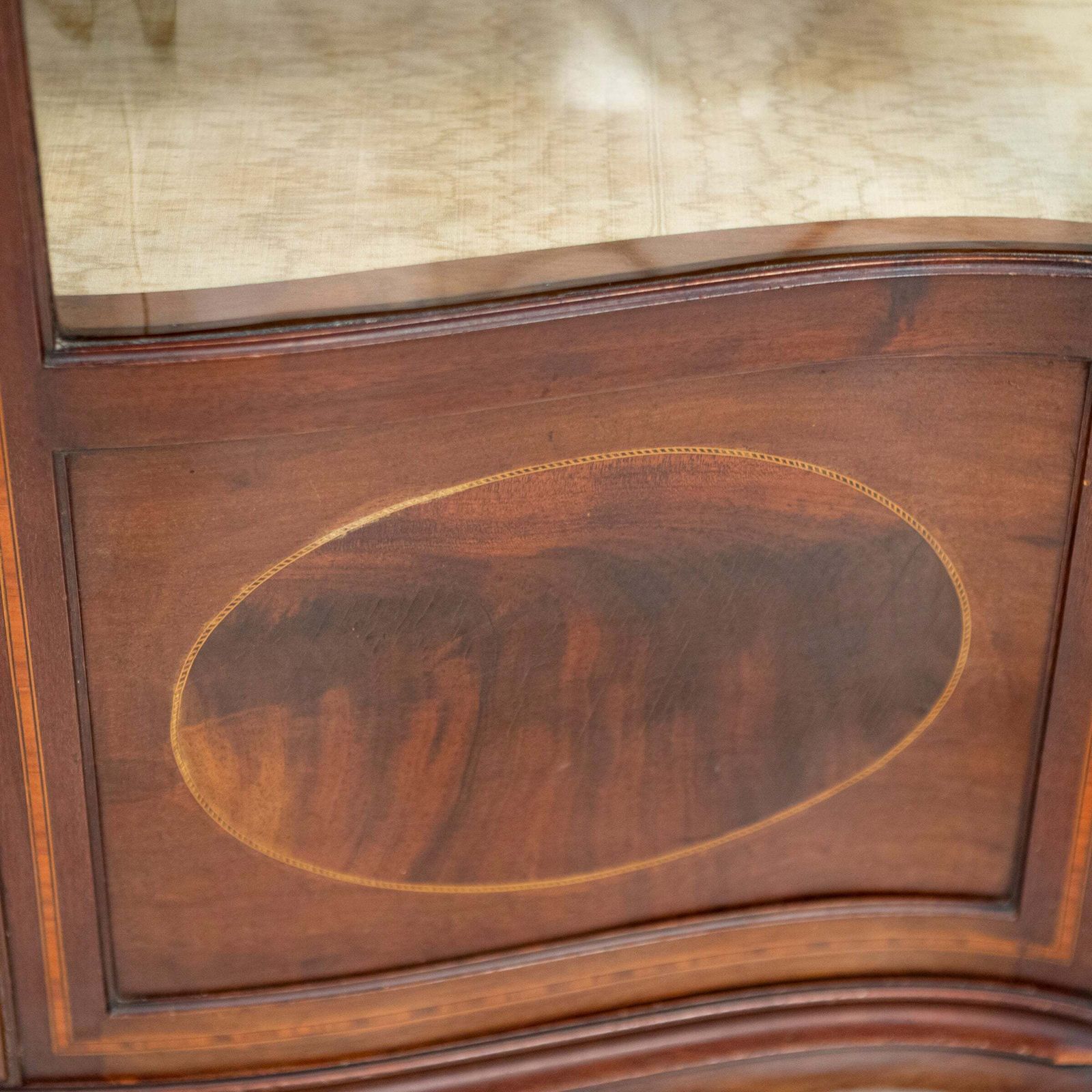 Antique Edwardian Inlaid Mahogany Display Cabinet photo furniture