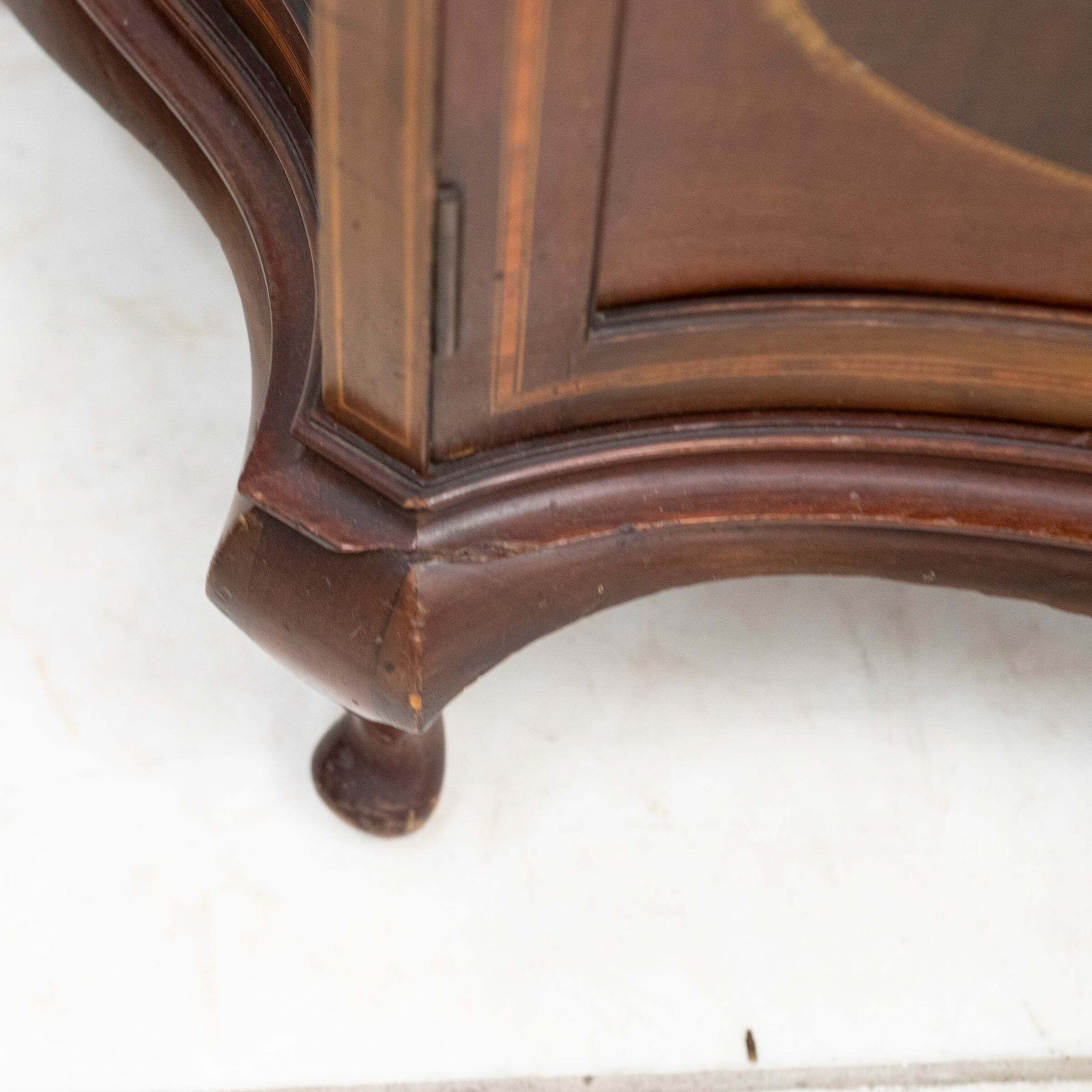 Antique Edwardian Inlaid Mahogany Display Cabinet photo Furniture