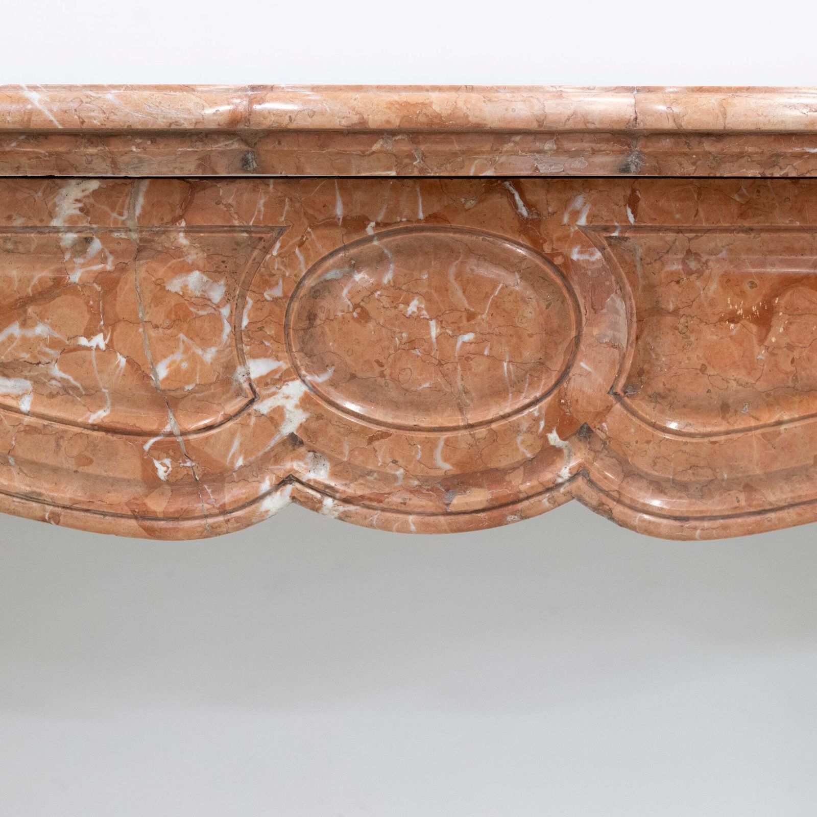 photo furniture Antique French Style Louis Pompadour Rouge Marble Fireplace