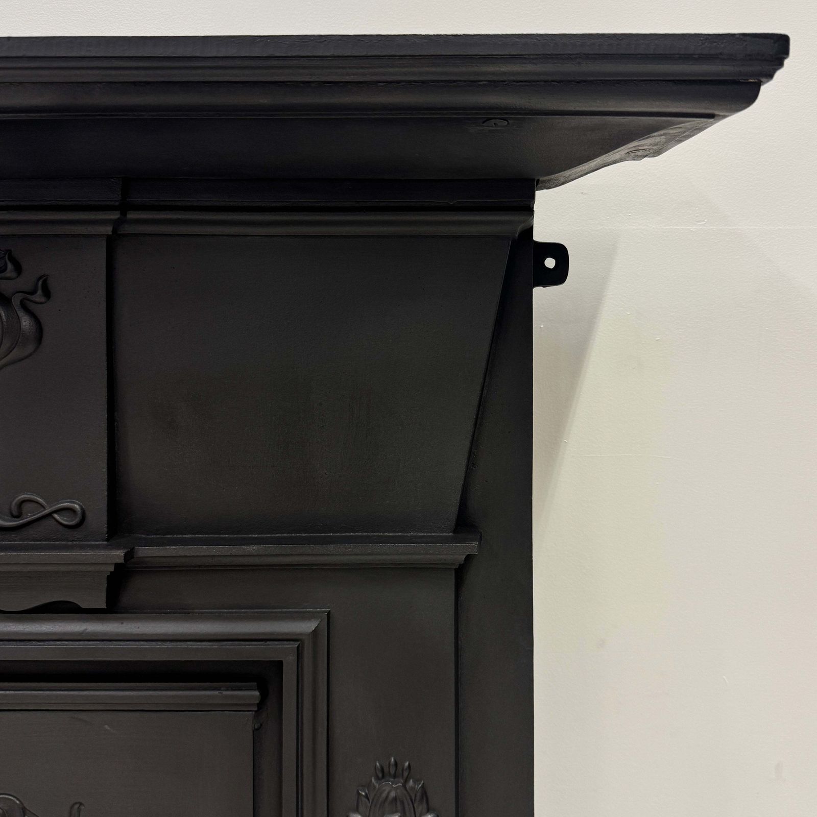 Antique Tiled Cast Iron Combination Fireplace photo vintage