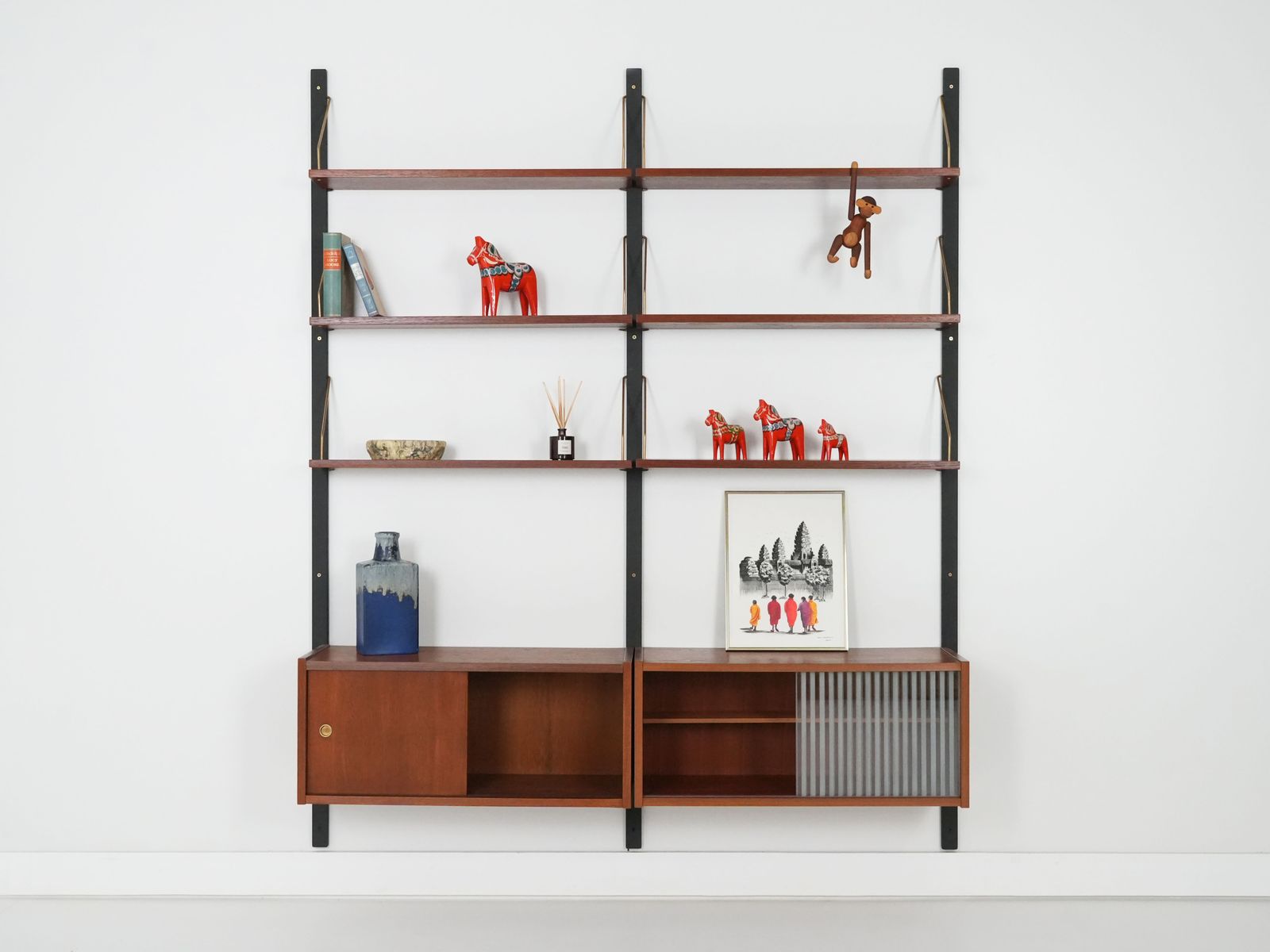 Teak System Bookcase, Danish Design, 1960s, Production: Denmark photo for sale