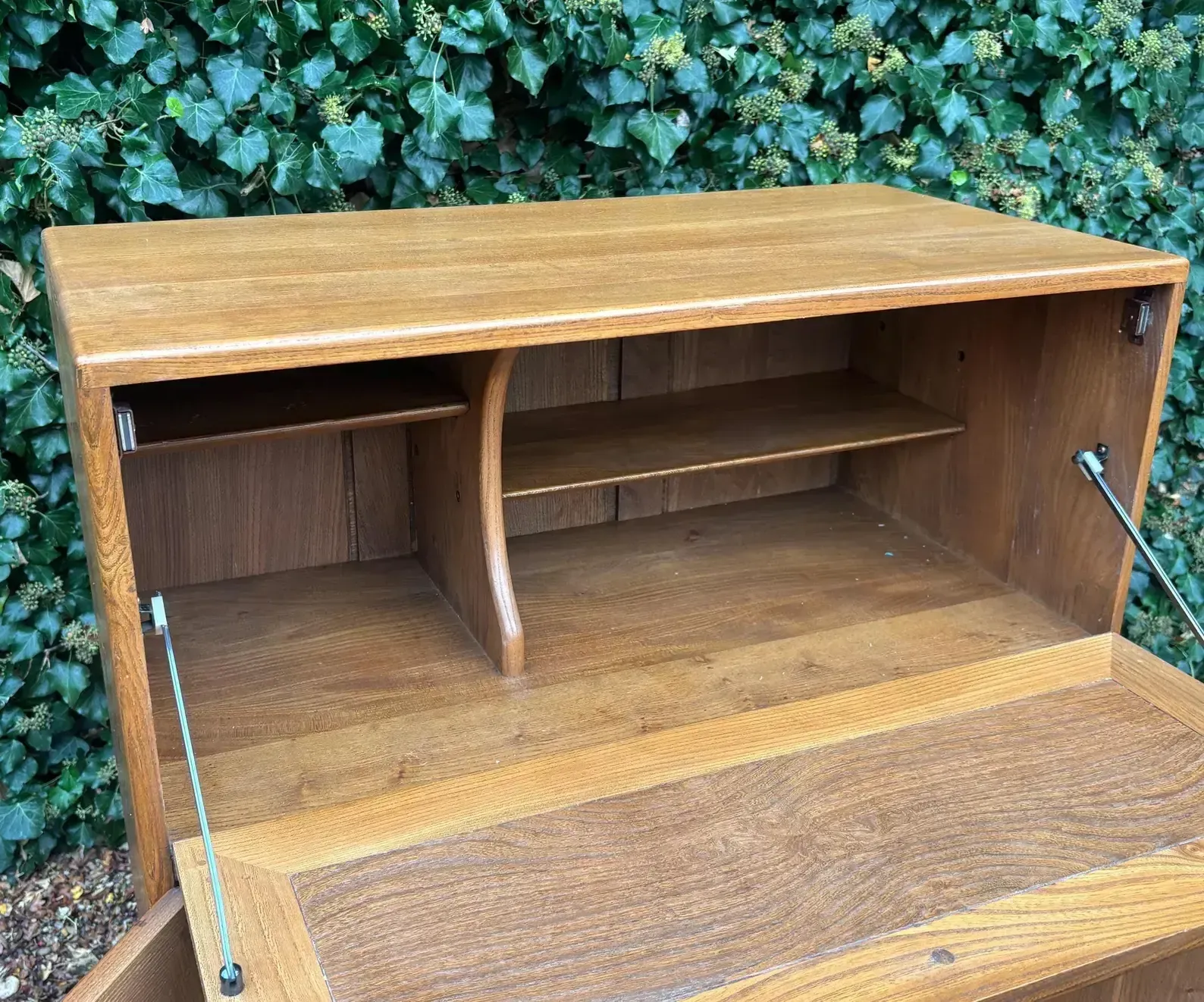 Mid Century Ercol 469 Elm Bureau Cabinet photo vintage