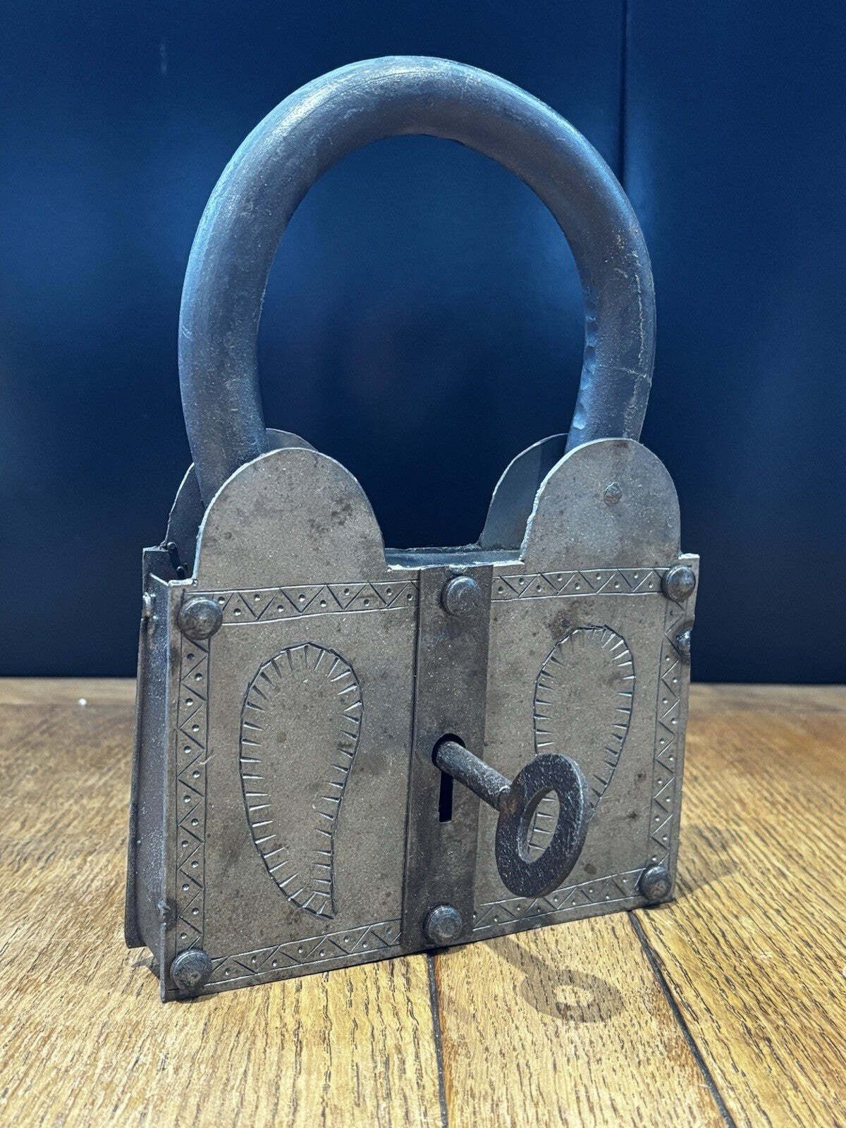 Huge Metal Shop Display Working Padlock.