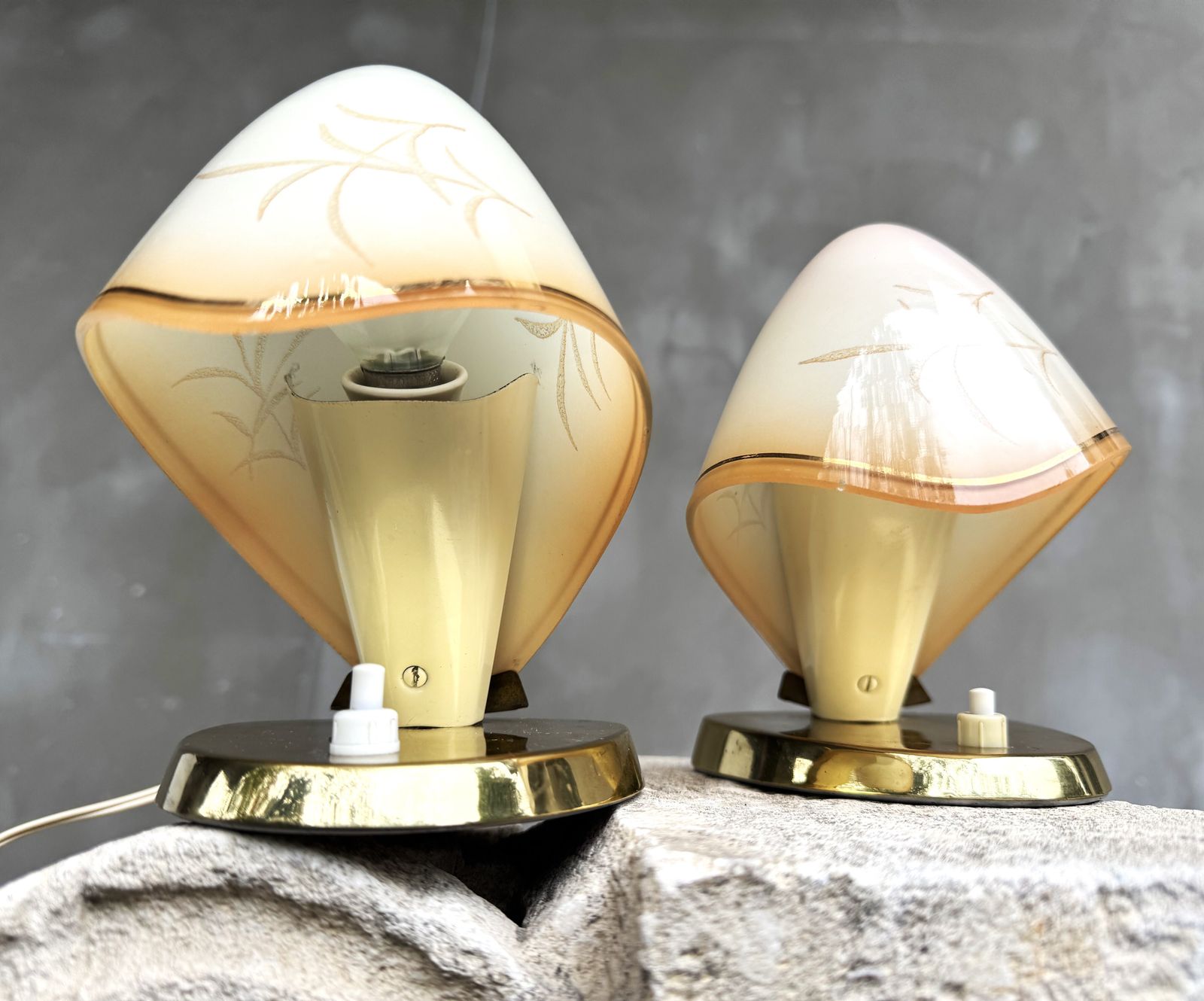Pair Of Mid Century Table Lamps By Rupert Nikoll, Austria 1950s – Brass & Glass Lighting Design photo Lighting
