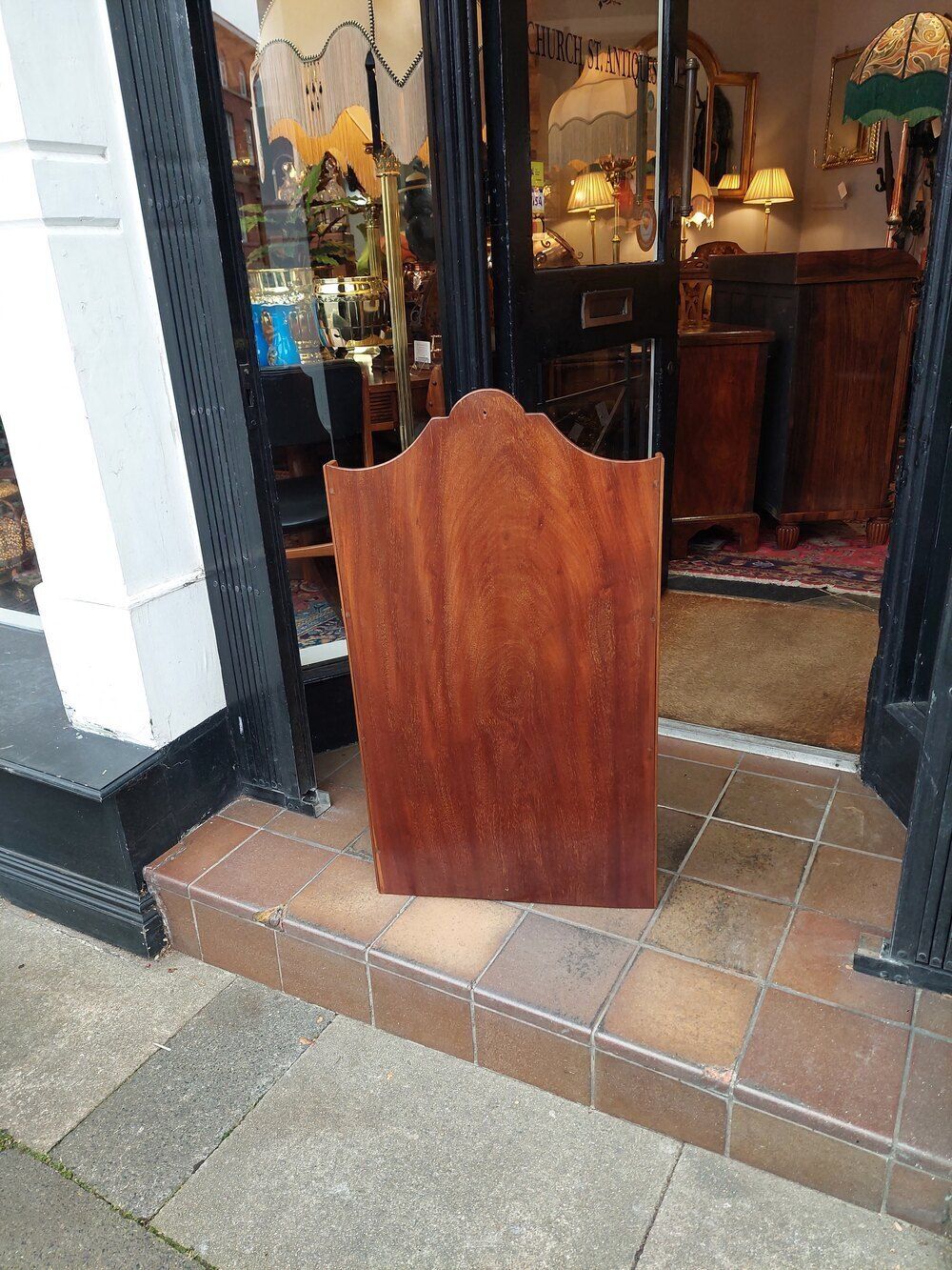 Edwardian Mahogany Wall Hanging Book Shelves photo vinterior
