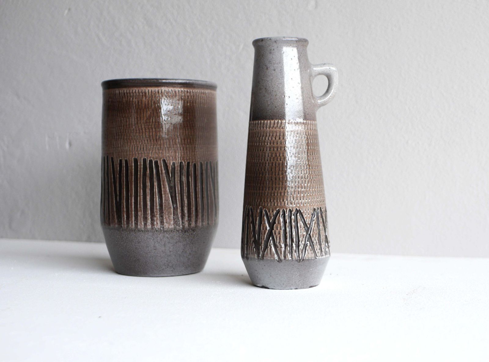 Pair Of Vases By Ingrid Atterberg For Upsala Ekeby, Sweden, 1960s photo Home Decor