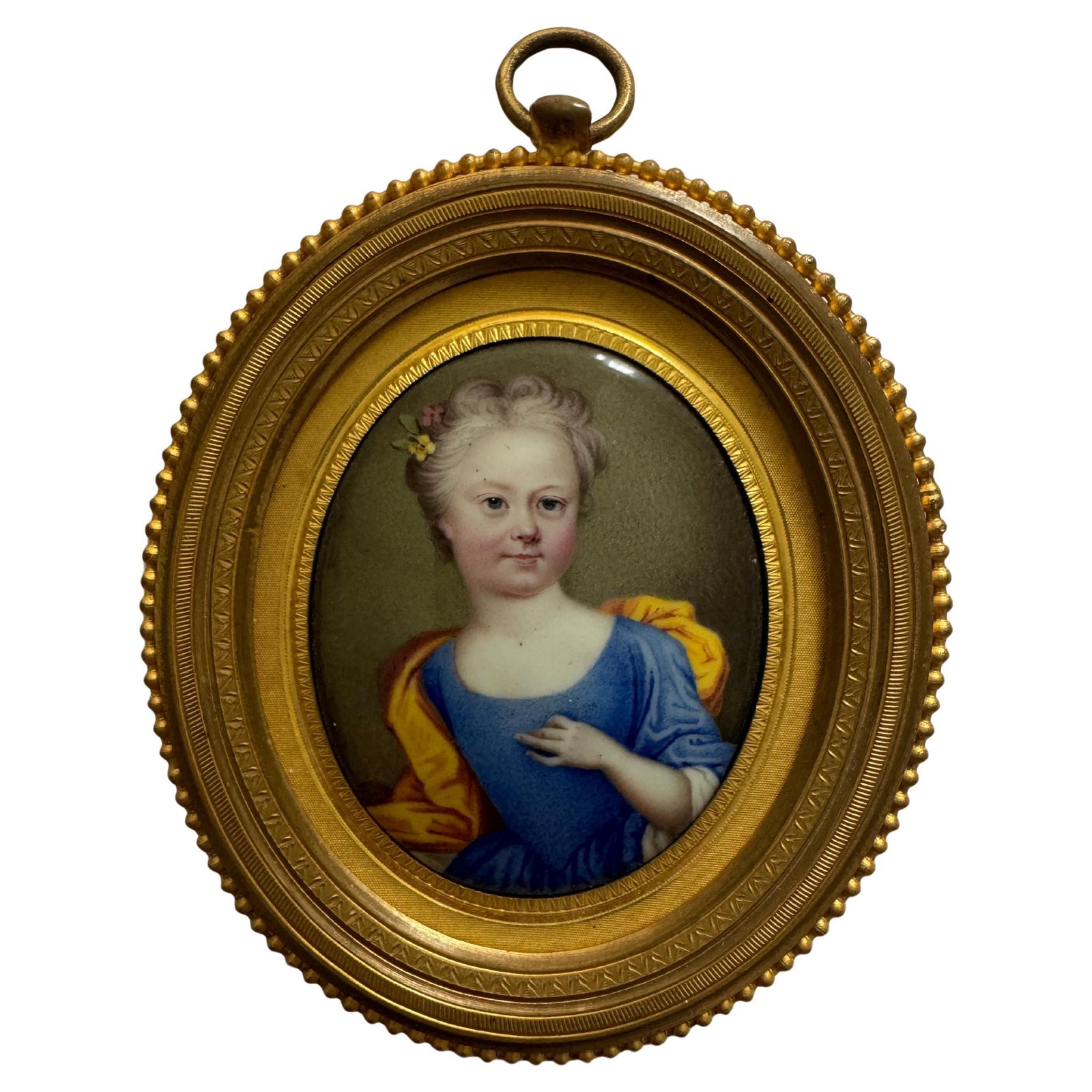 18th Century Portrait Miniature Of A Child