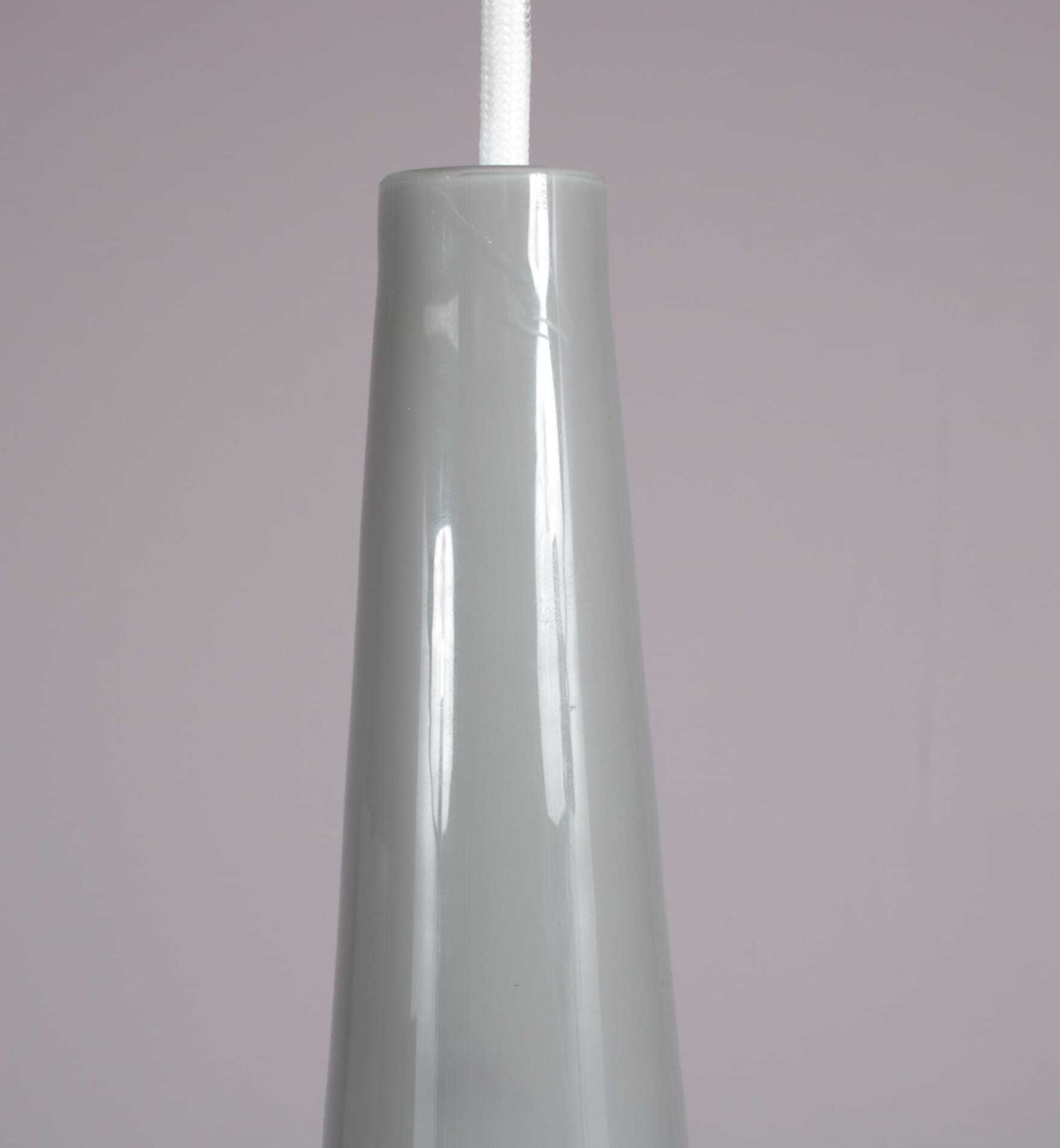 Alessandro Pianon Hanging Lamp In Grey Glass For Vistosi, Italy 1960 photo for sale