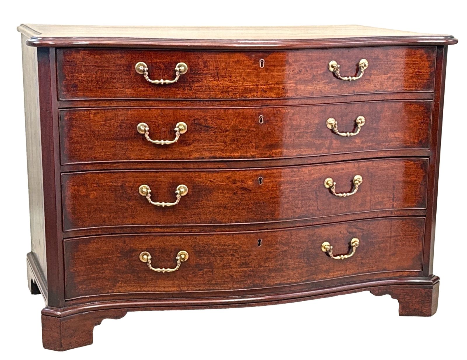 photo for sale Fine 18th Century Mahogany Serpentine Commode Chest (England, Circa 1760)