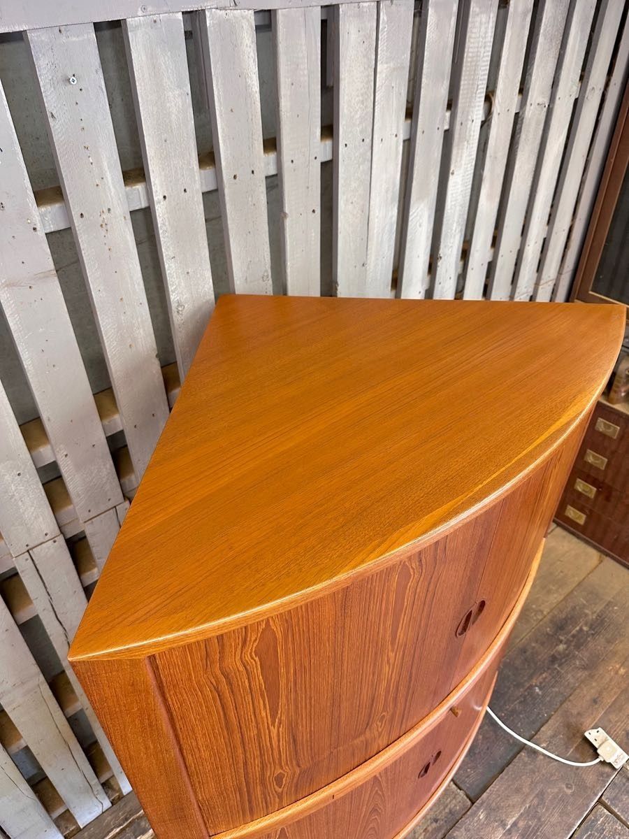 photo buy Johannes Anderson Large Danish Teak Corner Drinks / Cocktail Cabinet