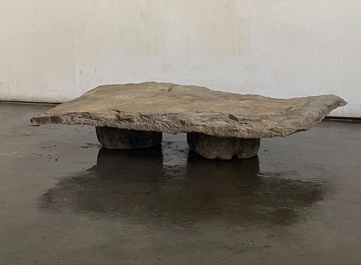 Brutalist Low Table, 1960s, Vintage photo furniture