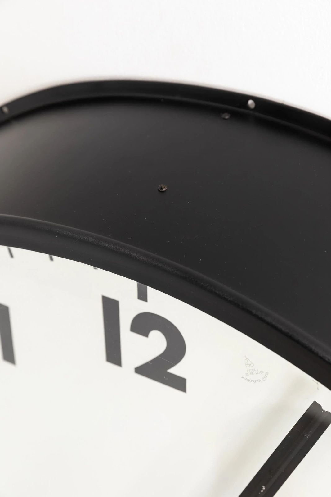Huge 30" Black Gents Of Leicester Factory Wall Clock photo for sale