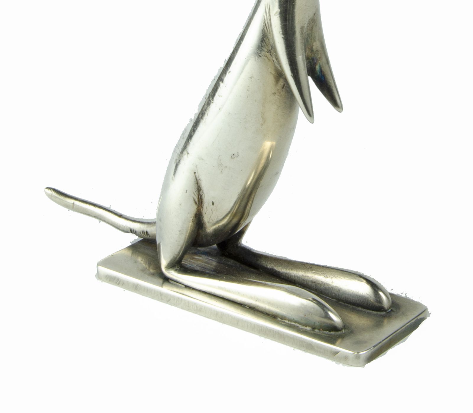 1920s Art Déco Nickel Brass Small Kangaroo Sculpture By Karl Hagenauer (Werkstätte Hagenauer Wien), Austria photo vintage