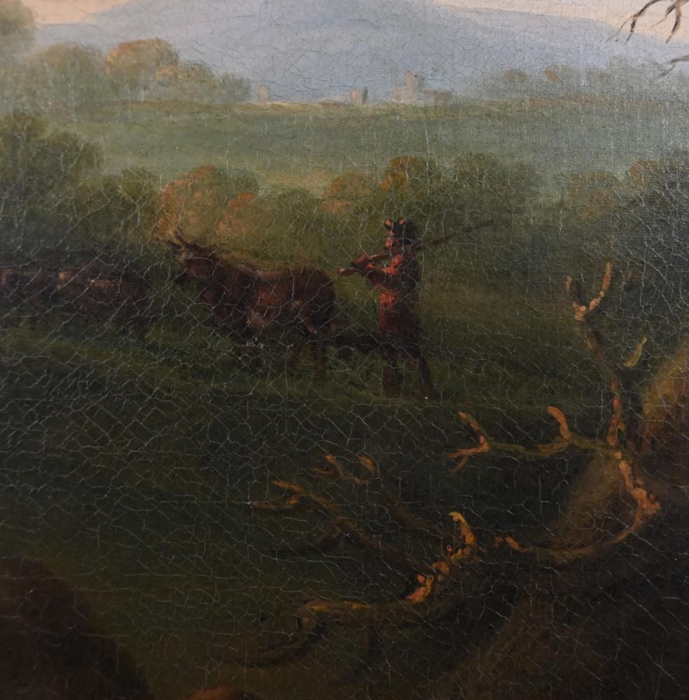 Grand Tour Italianate Oil Painting Landscape After Jan Miel 1780 photo for sale