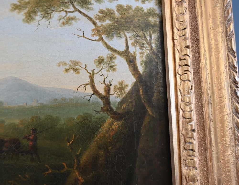 Grand Tour Italianate Oil Painting Landscape After Jan Miel 1780 photo Art