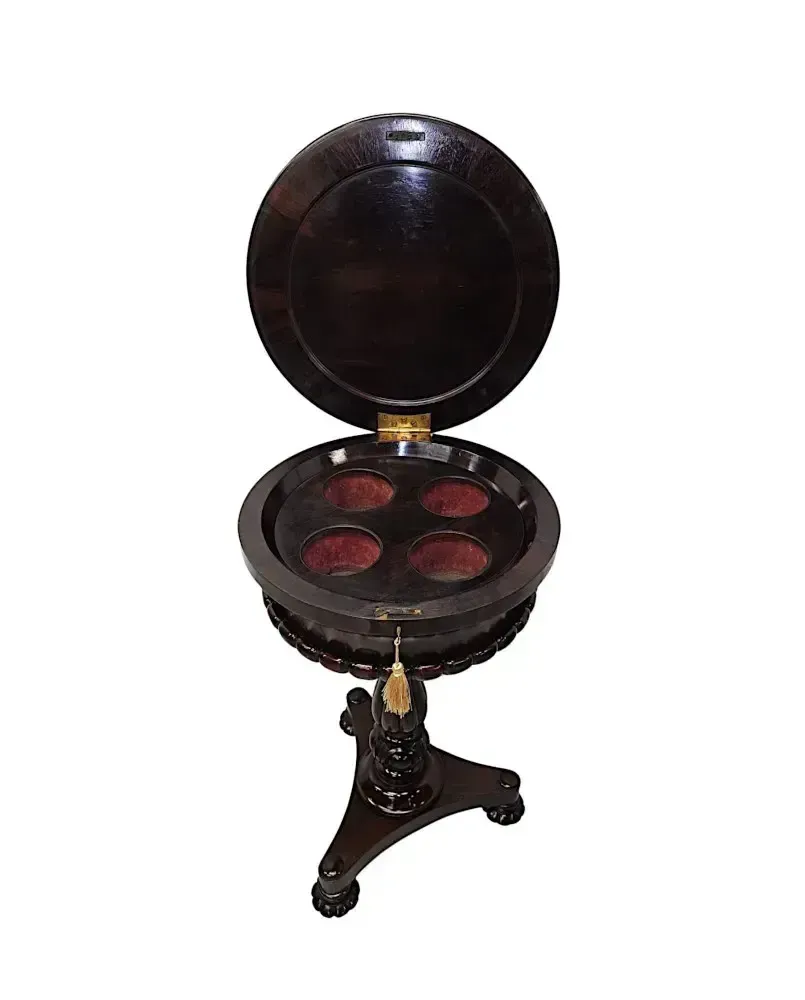A Very Rare Irish William IV Tea Poy Attributed To 'Strahan' Of Dublin photo furniture