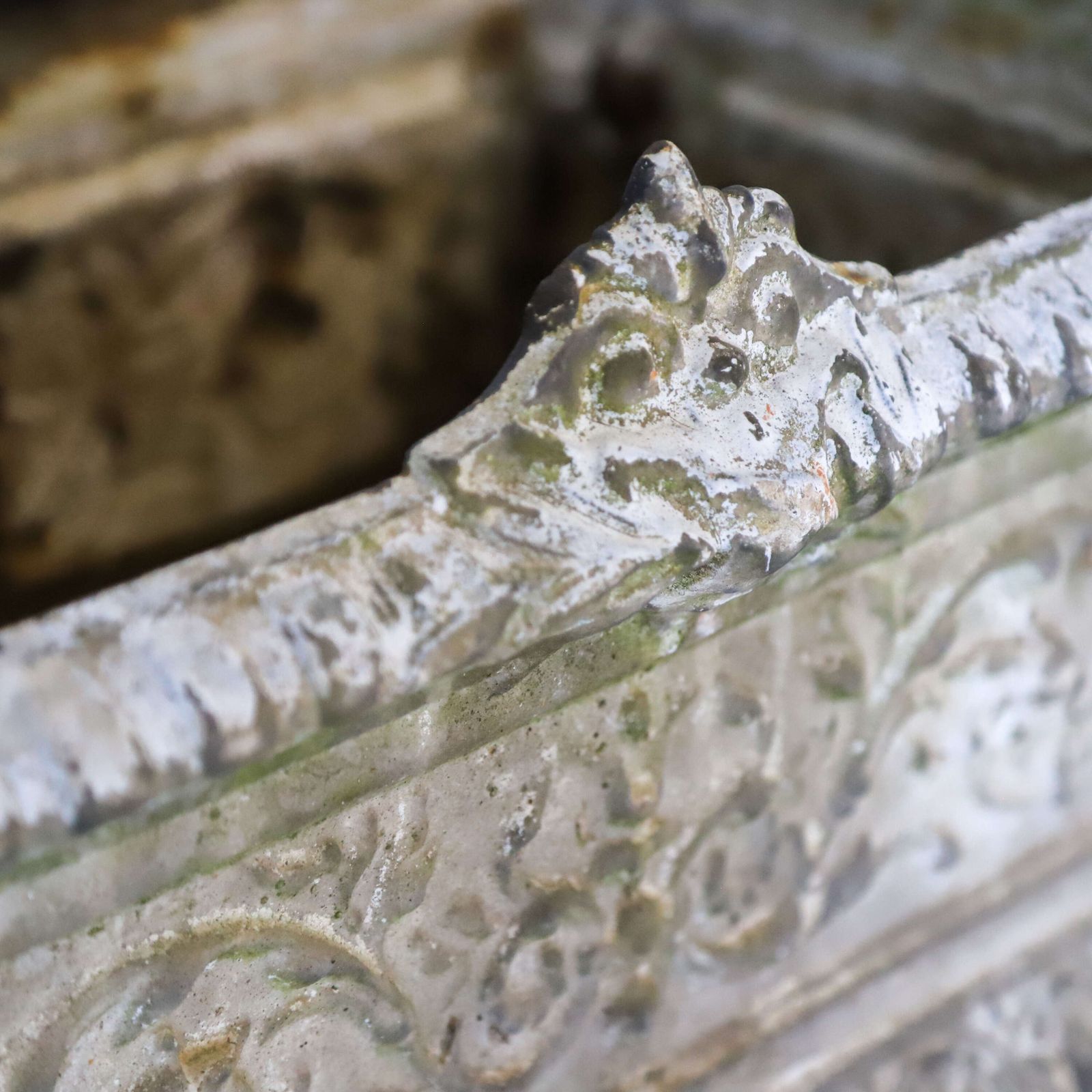 Large French Antique Cast Iron Garden Jardinière/Planter   Decorative And Functional photo vinterior