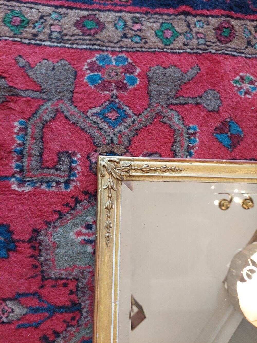 Small 19thc Giltwood Over Mantle Mirror photo for sale