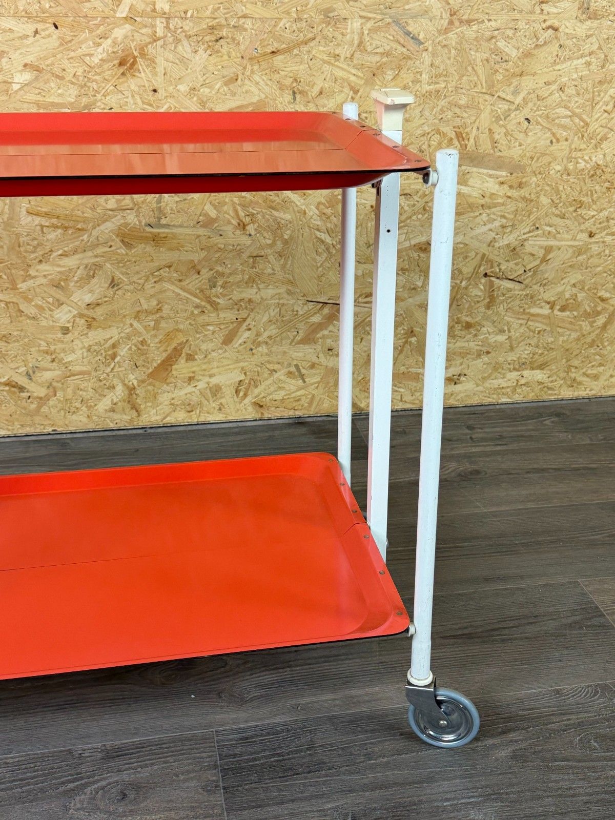 261.0 60s 70s Serving Trolley Dinette Side Table Orange Space Age Design photo
