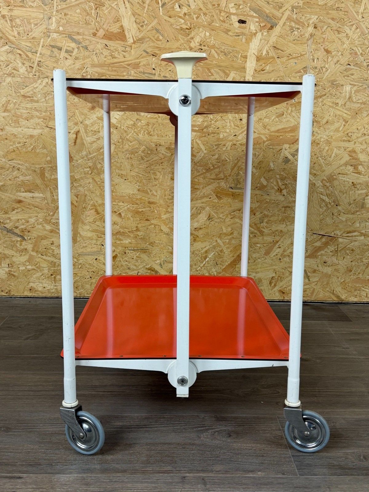 photo buy 60s 70s Serving Trolley Dinette Side Table Orange Space Age Design