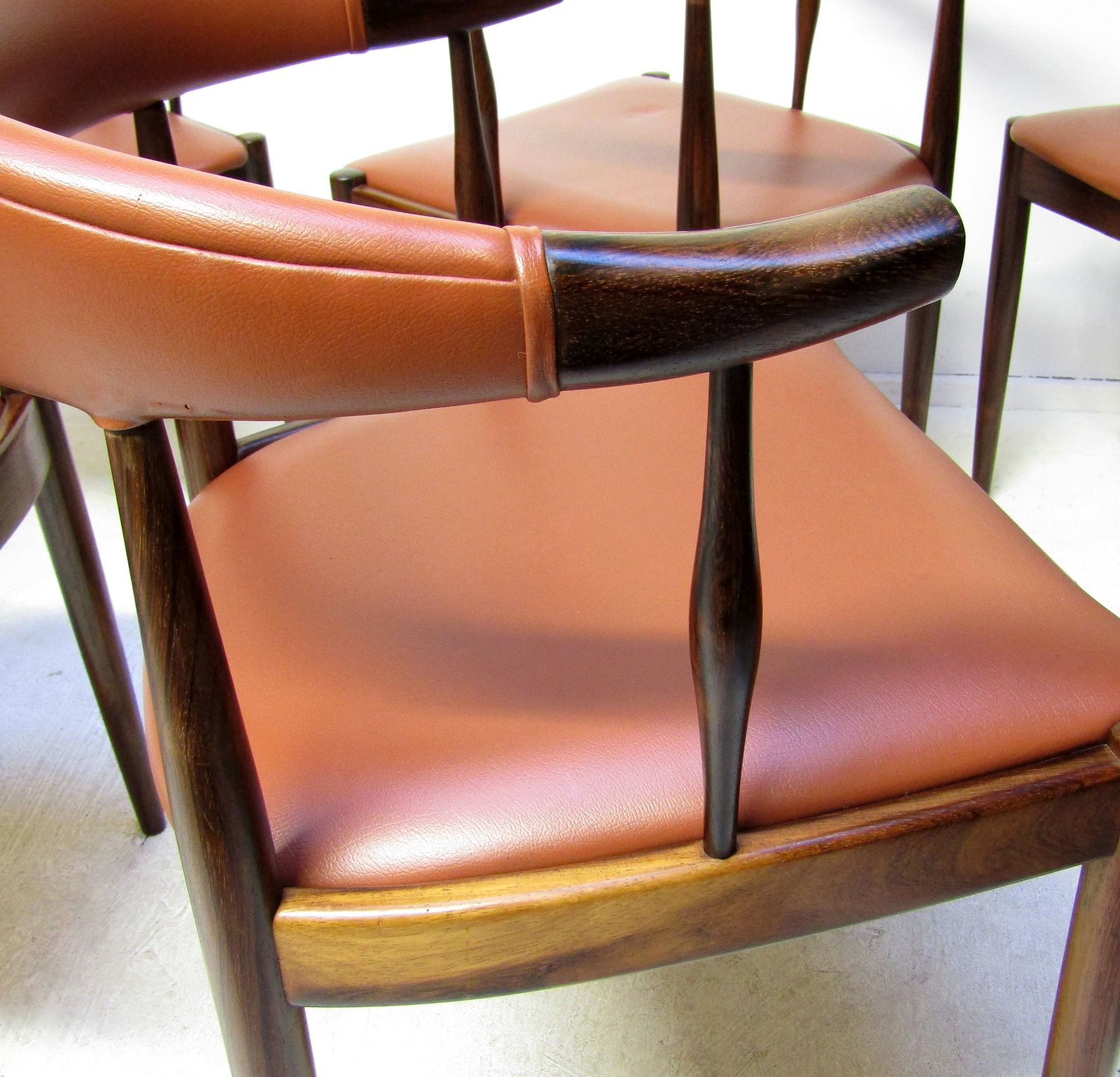 8000.0 Set Of Eight Danish Cow Horn "Model 12" Chairs In Rosewood By Johannes Andersen photo