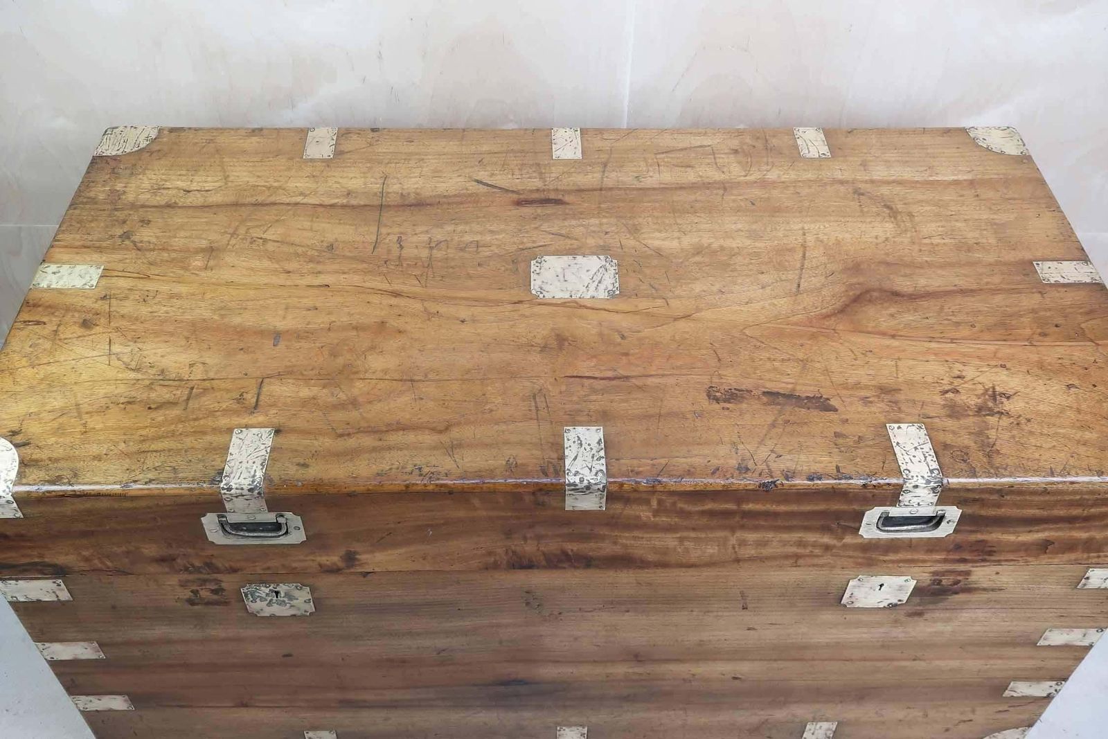 Large Antique Camphor Wood Trunk, Hong Kong, 19th Century photo Furniture
