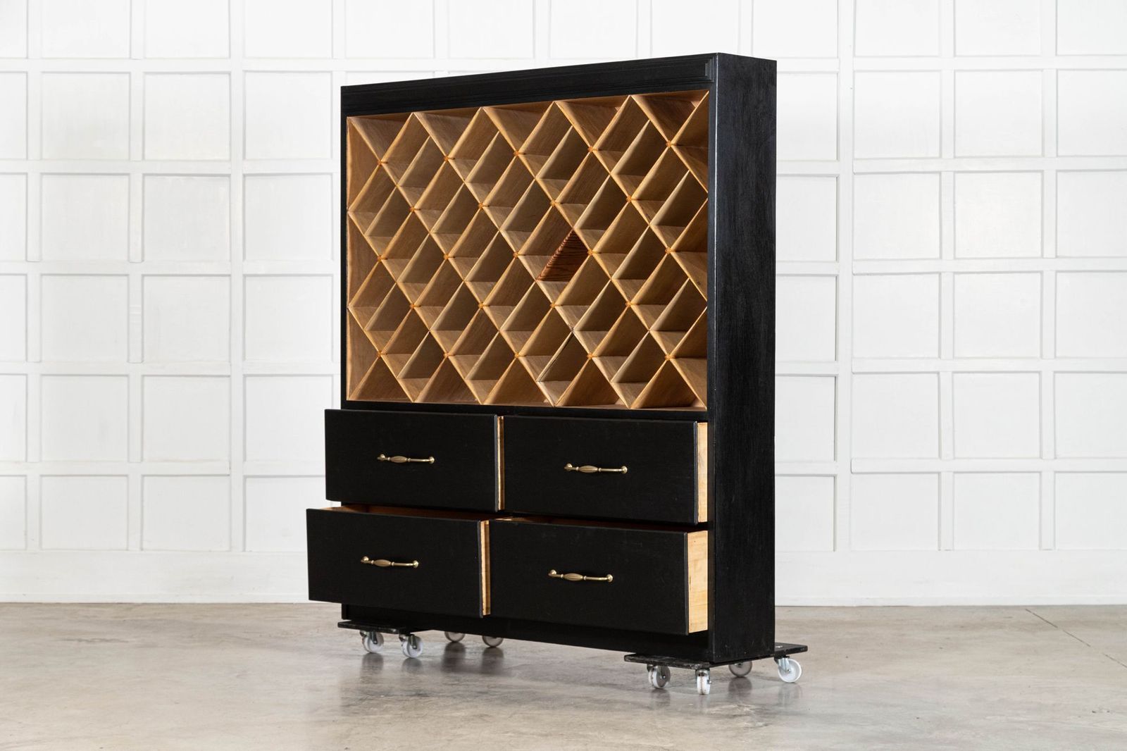 English Ebonised Beech Haberdashery Cabinet photo 4198.0