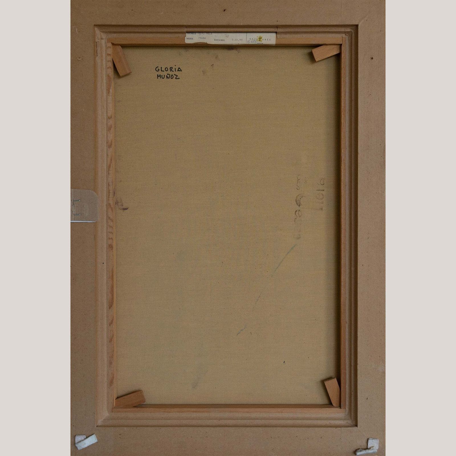 photo furniture Expressief Schilderij Van Kerkexterieur – Gloria Muñoz (Geb. 1949)