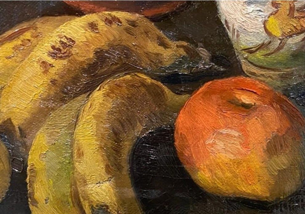 Original 20th Century Impressionist Oil Painting – Still Life Composition photo 1800.0