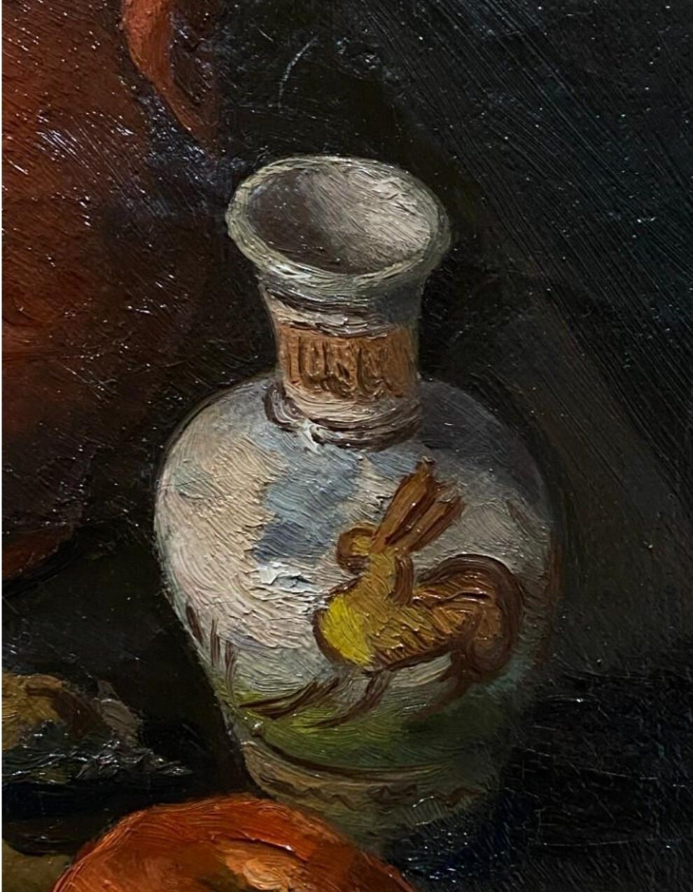 photo furniture Original 20th Century Impressionist Oil Painting – Still Life Composition