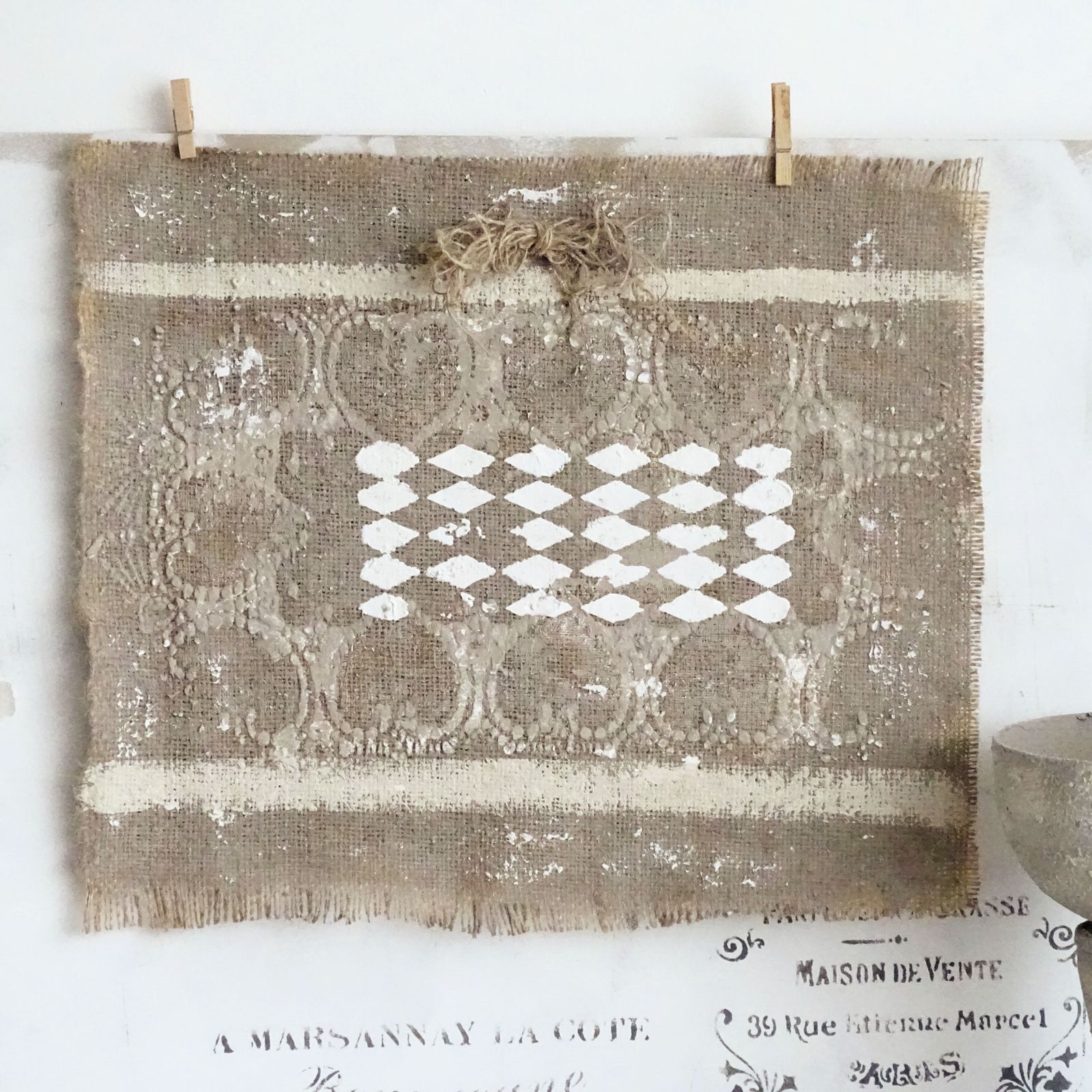 photo furniture Abstract Organic Textile Wall Art, Neutral Burlap Wabi Sabi Wall Hanging, Contemporary Decor