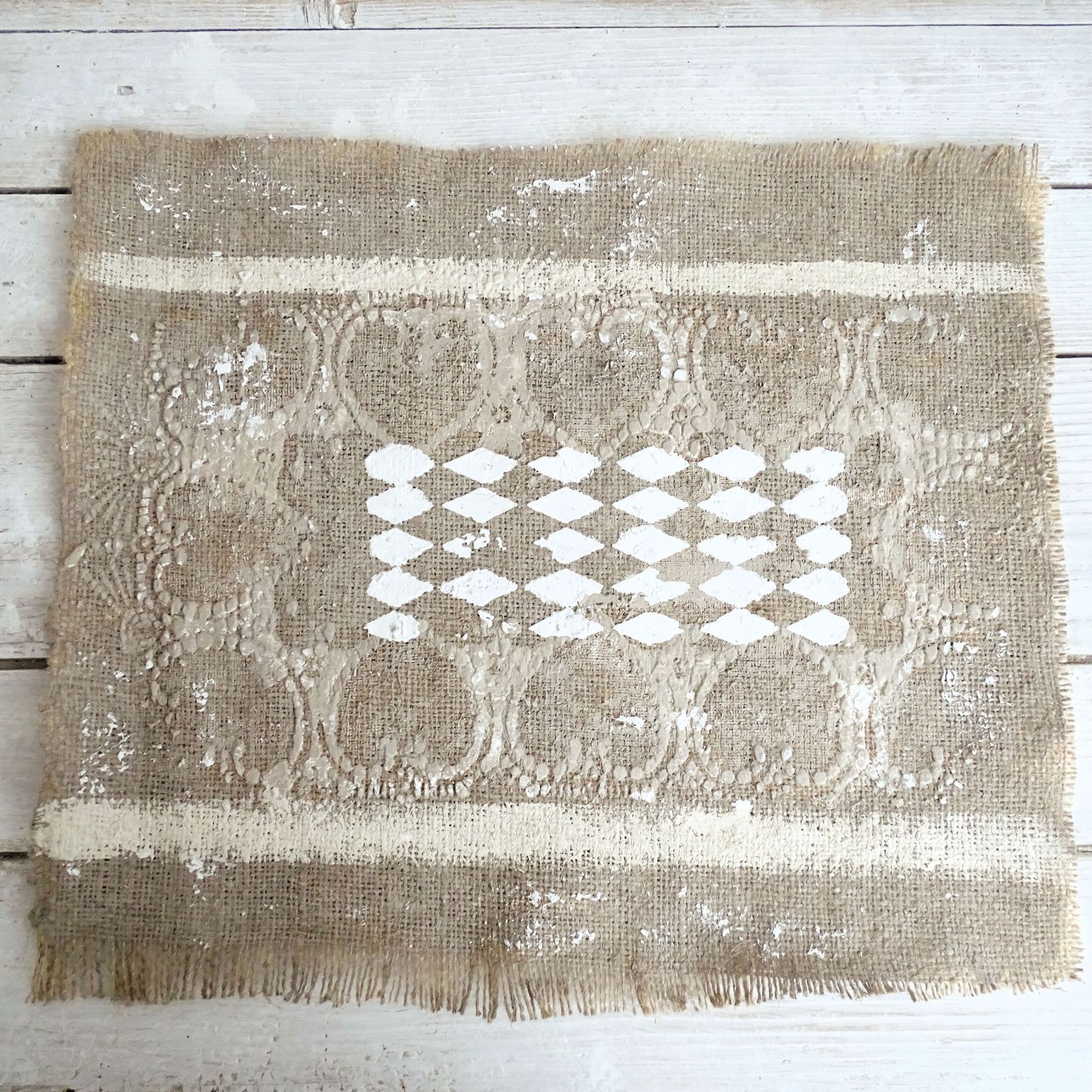 Textiles Abstract Organic Textile Wall Art, Neutral Burlap Wabi Sabi Wall Hanging, Contemporary Decor photo
