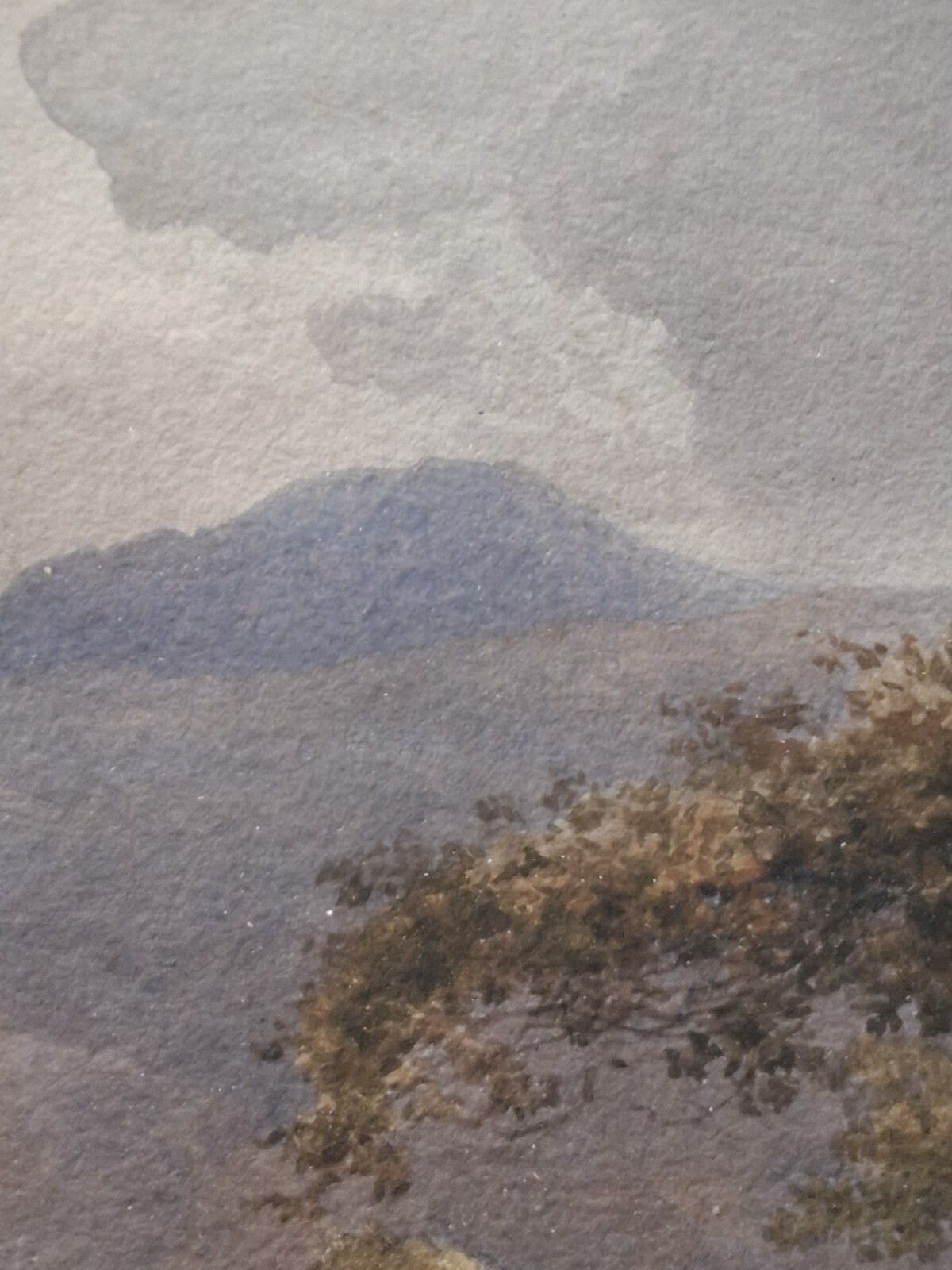 Antique John Henry Mole Watercolour Landscape Beach Mountain Scotland Original photo vintage