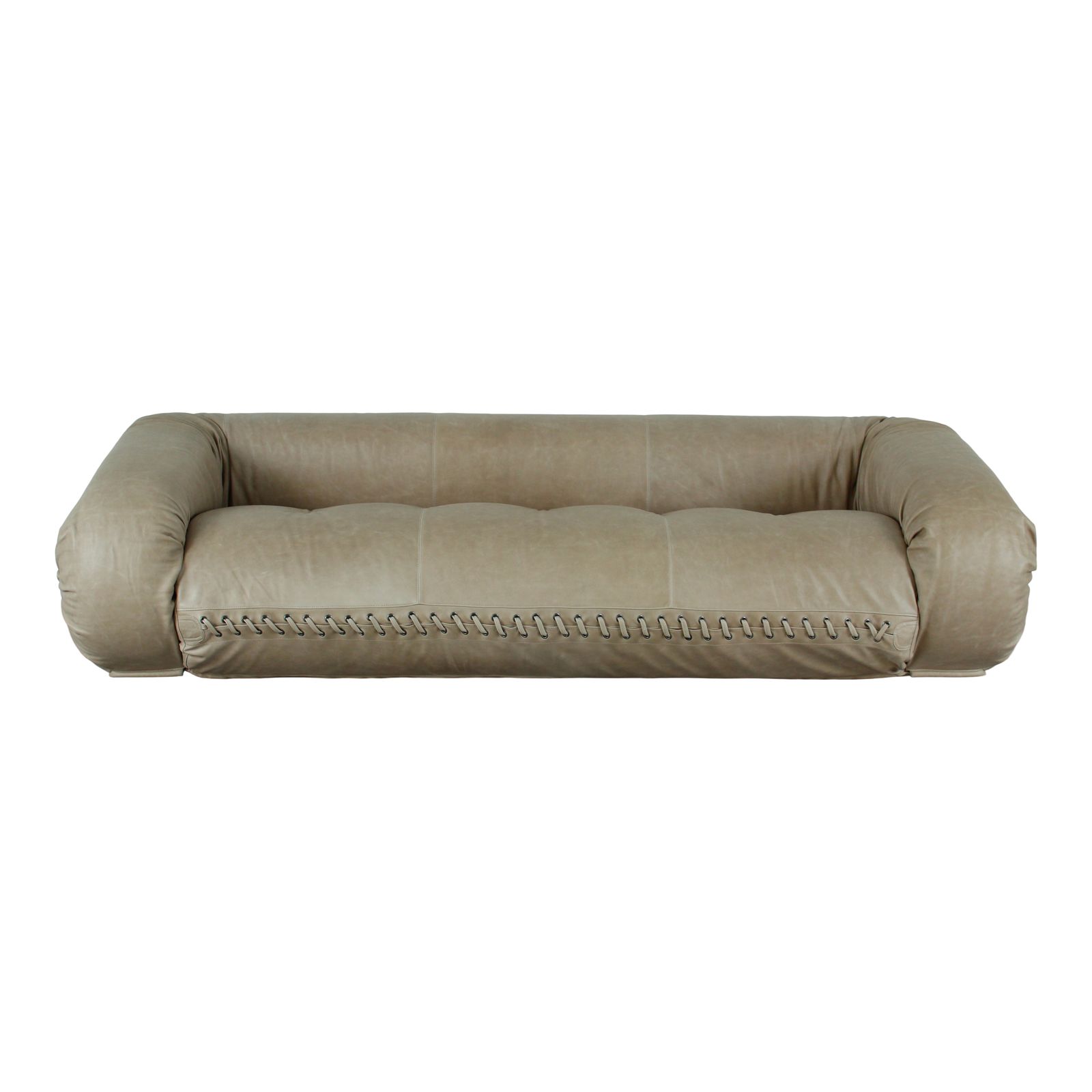 Anfibio Three Seater Sofa By Alessandro Becchi For Giovannetti, 1970s, Restored In Grey Leather photo for sale