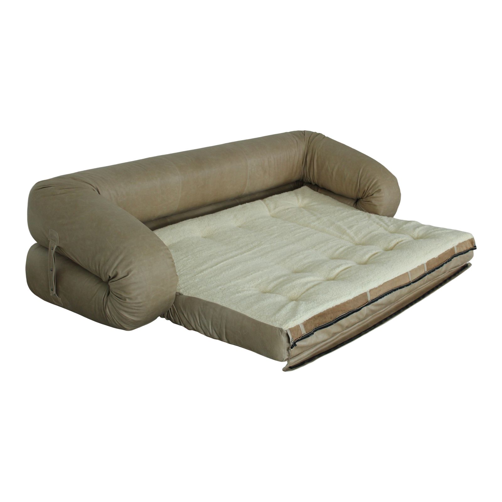Anfibio Three Seater Sofa By Alessandro Becchi For Giovannetti, 1970s, Restored In Grey Leather photo vinterior