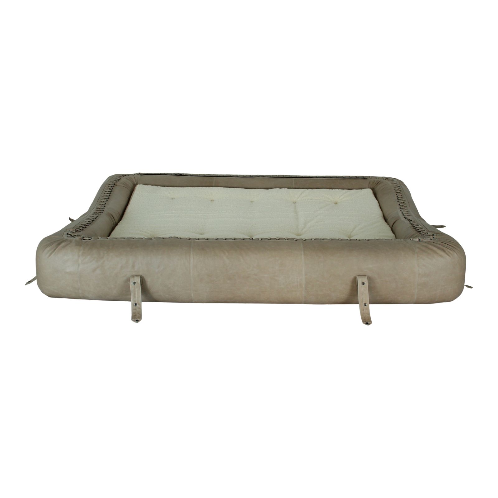 photo for sale Anfibio Three Seater Sofa By Alessandro Becchi For Giovannetti, 1970s, Restored In Grey Leather