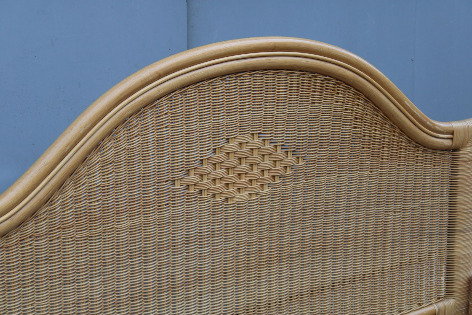 1970 Tommaso Barbi Design Italian Bamboo And Wicker Bed photo vinterior