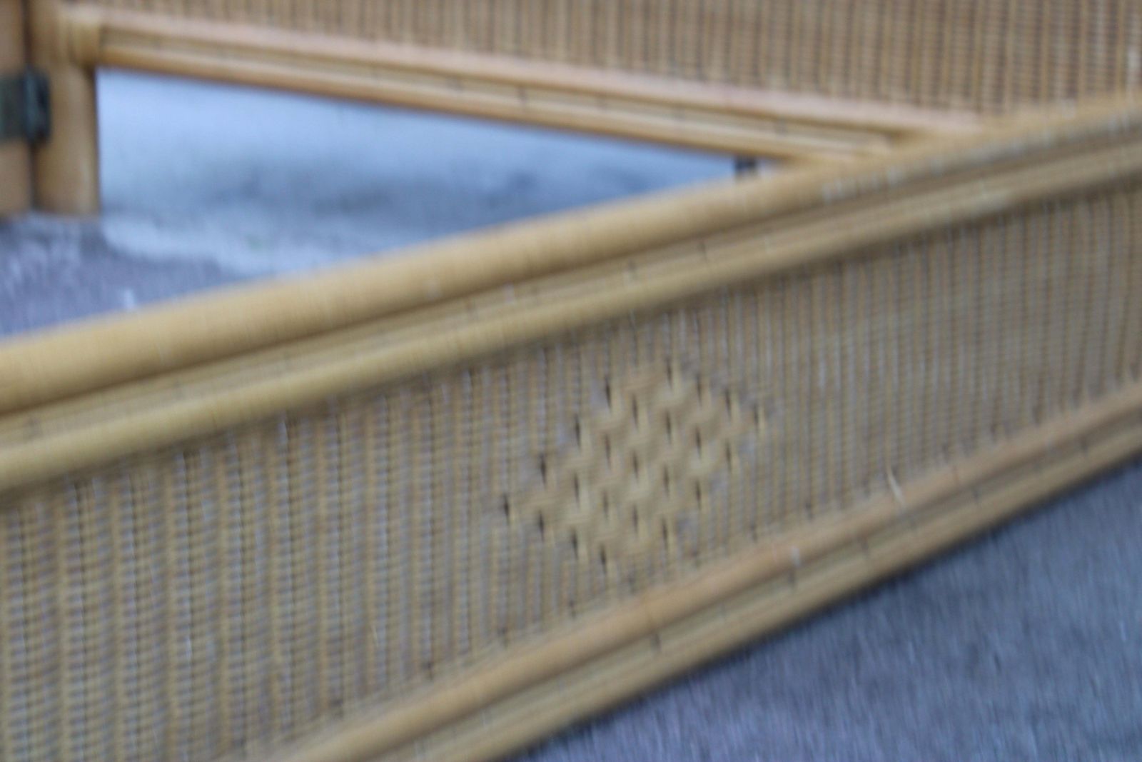 1970 Tommaso Barbi Design Italian Bamboo And Wicker Bed photo vintage