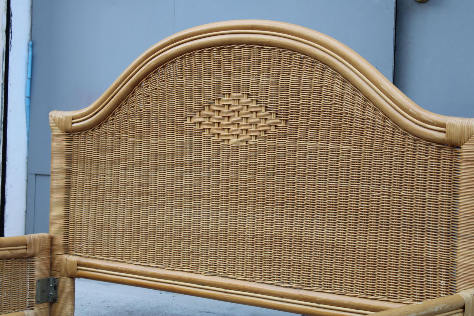 photo furniture 1970 Tommaso Barbi Design Italian Bamboo And Wicker Bed