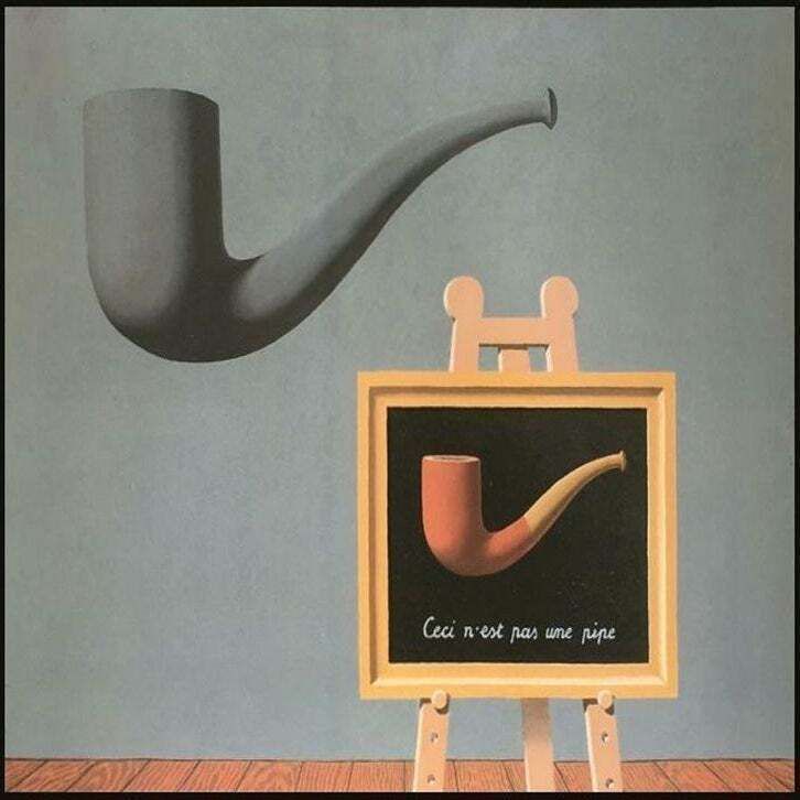 1989 René Magritte (After) Ceci N'est Pas Une Pipe Poster photo furniture