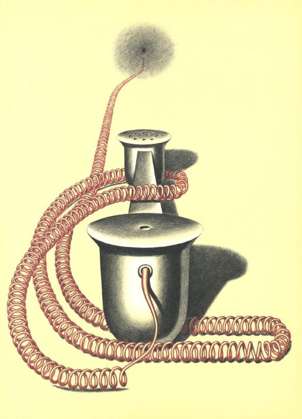 Konrad Klapheck Original Lithograph 1982 38x28 Cm Tribute