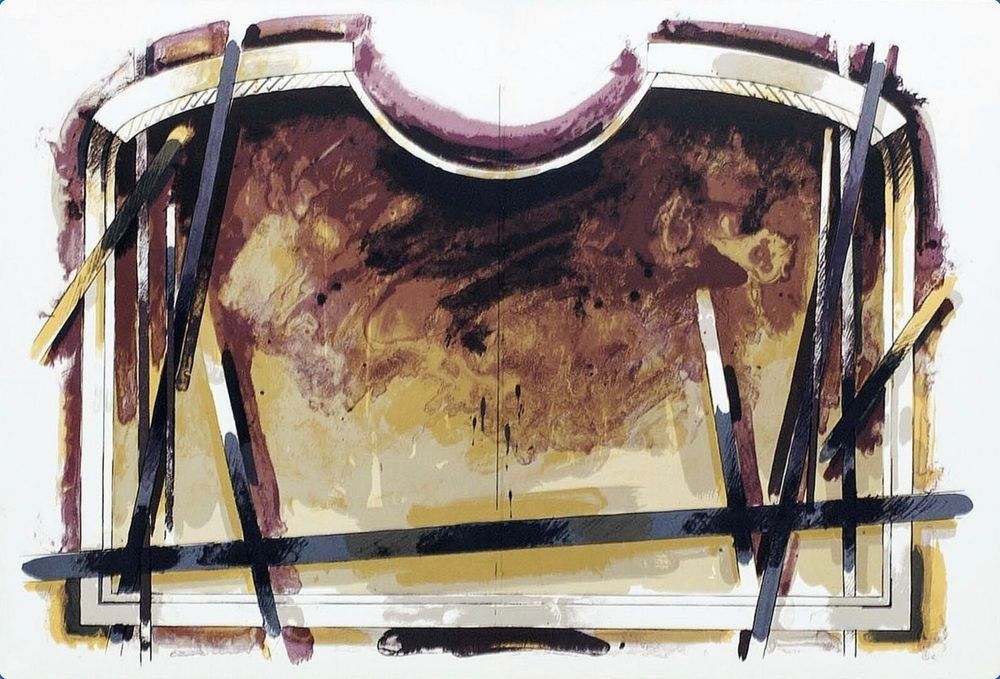 Gerard Titus Carmel Original Lithograph 1982 38x56 Cm Behind The Mirror