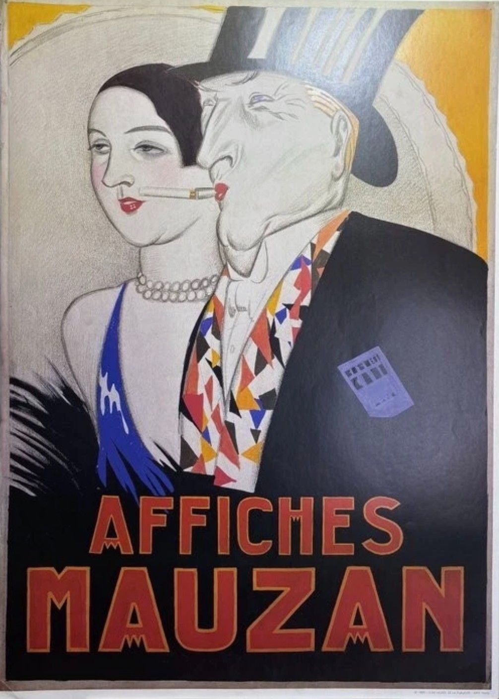 Achille Mauzan Beautiful Offset Poster From 1983 Mauzan Posters 86x62 Cm