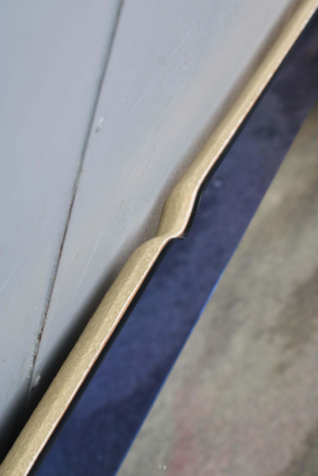 5882.0 Cobalt Blue Rectangular Mirror With Brass By Pietro Chiesa, 1940, Fontana Arte photo