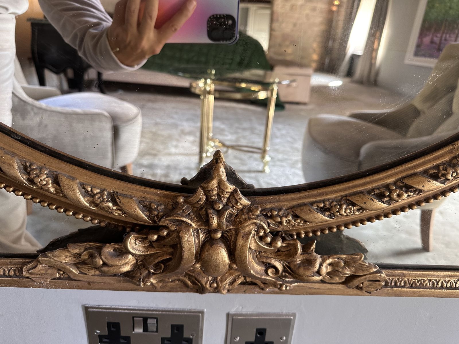 Large Restored Victorian Overmantel Mirror With An Ornate Gilt Frame. photo Home Decor