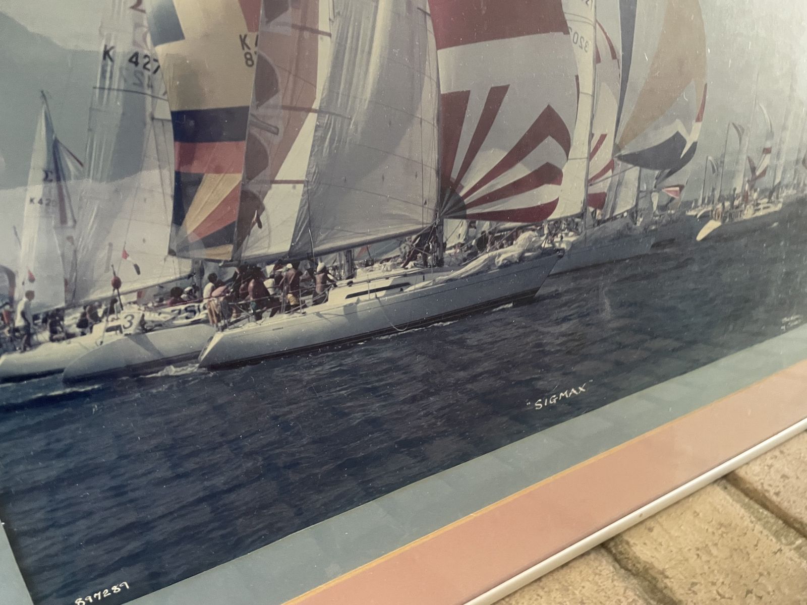 Framed Sailing Print Of Sigma  Class Race  By Beken  Of Cowes Isle Of Wight photo Art