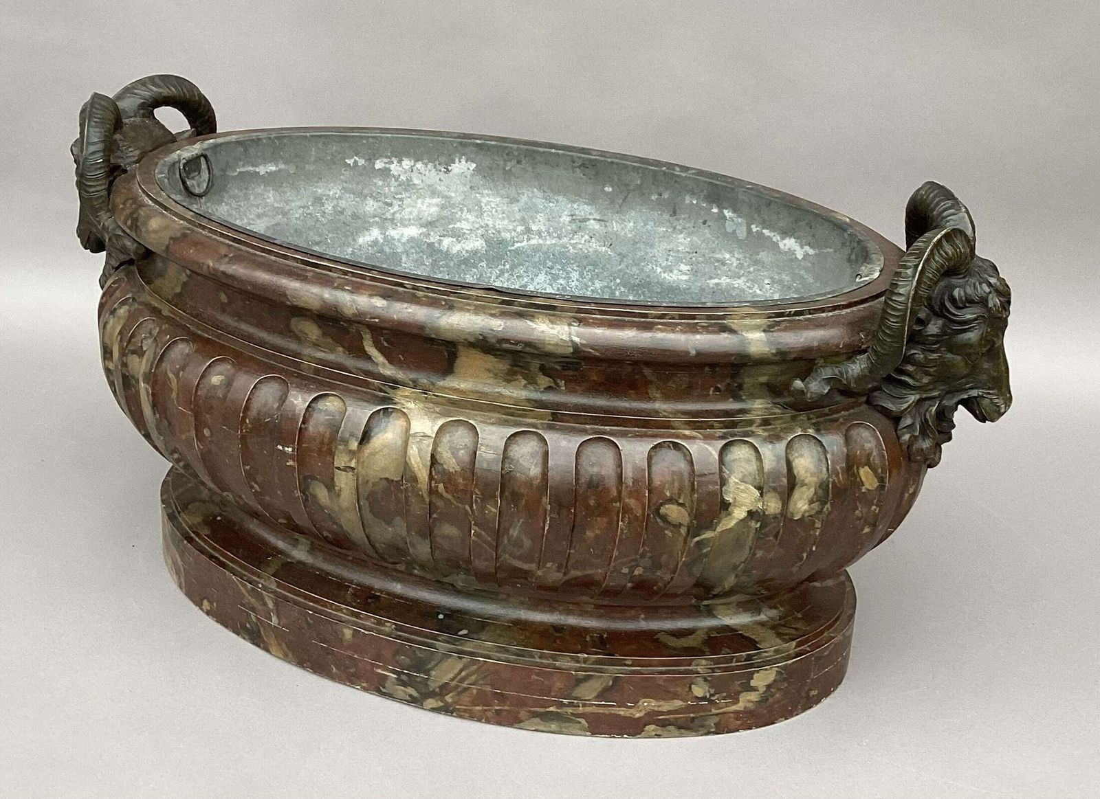 photo for sale Magnificent Regency Faux Marble Neoclassical Wine Cistern / Jardiniere