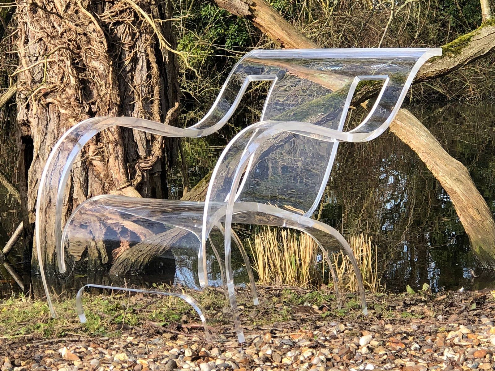 Mcm Hollywood Regency 1970s Pair Of Lucite Gerald Summers Inspired Arm Chairs photo buy