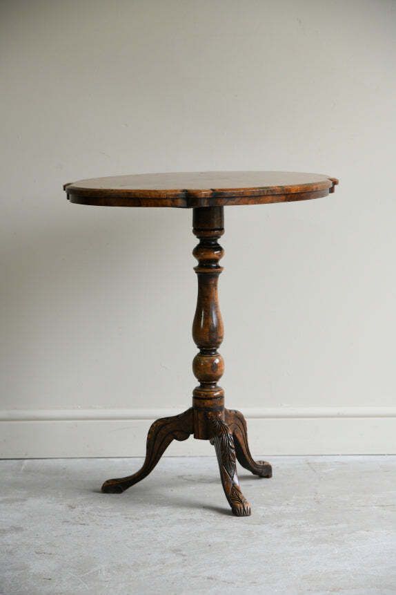 Victorian Burr Walnut Occasional Table photo for sale